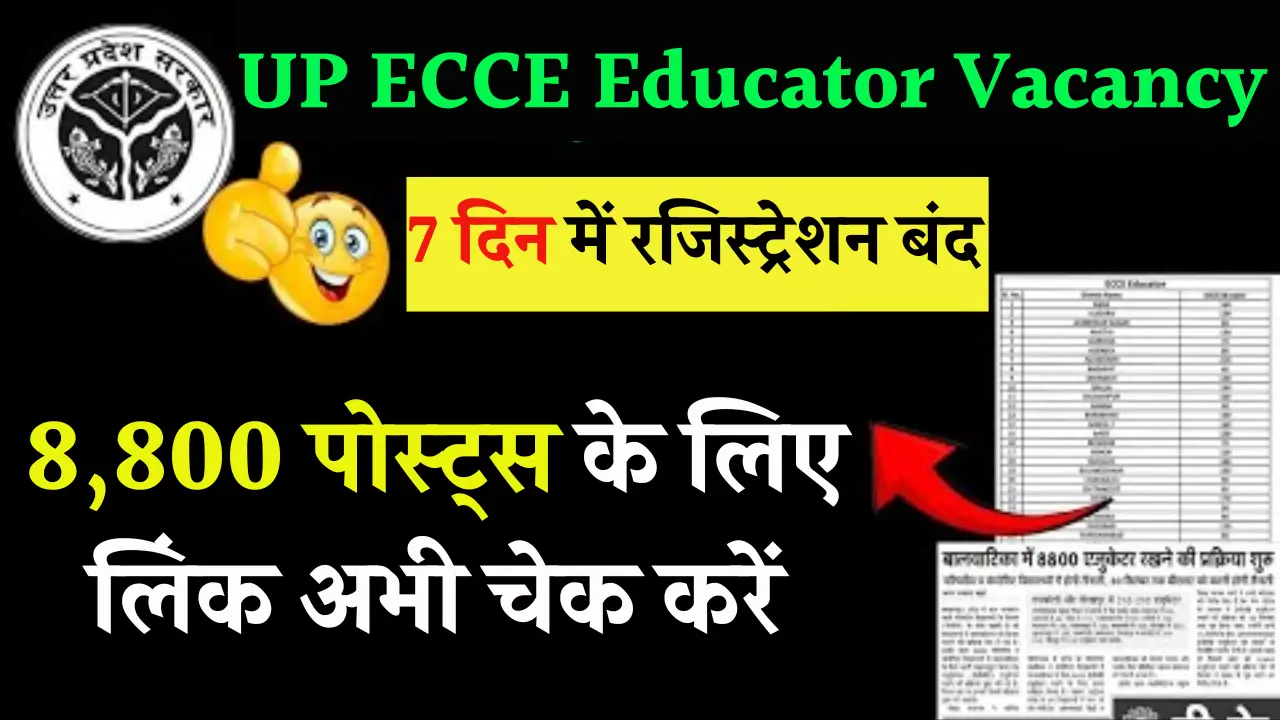 UP ECCE Educator Vacancy 2025